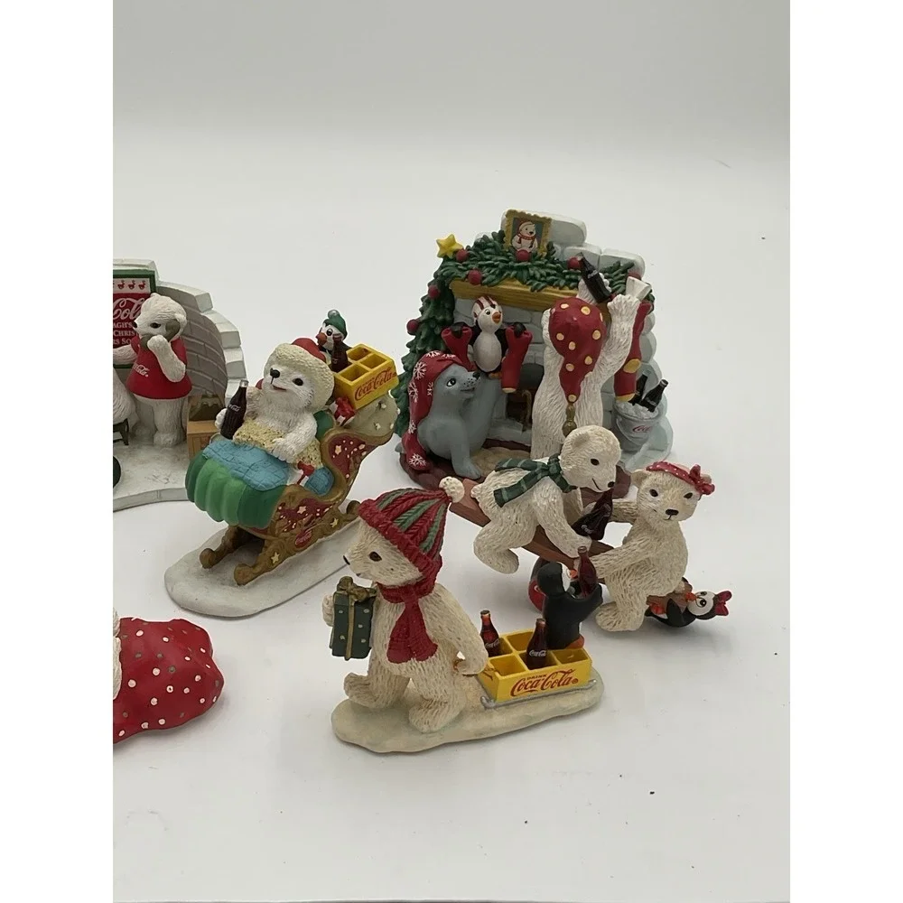 Vintage Coca-Cola Polar Bear Cub Collection Lot of 7 Ltd Ed Collectors Society